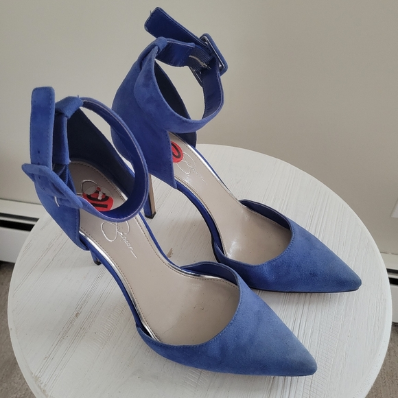 Blue Jessica Simpson Heels size 10 worn used - Picture 2 of 5